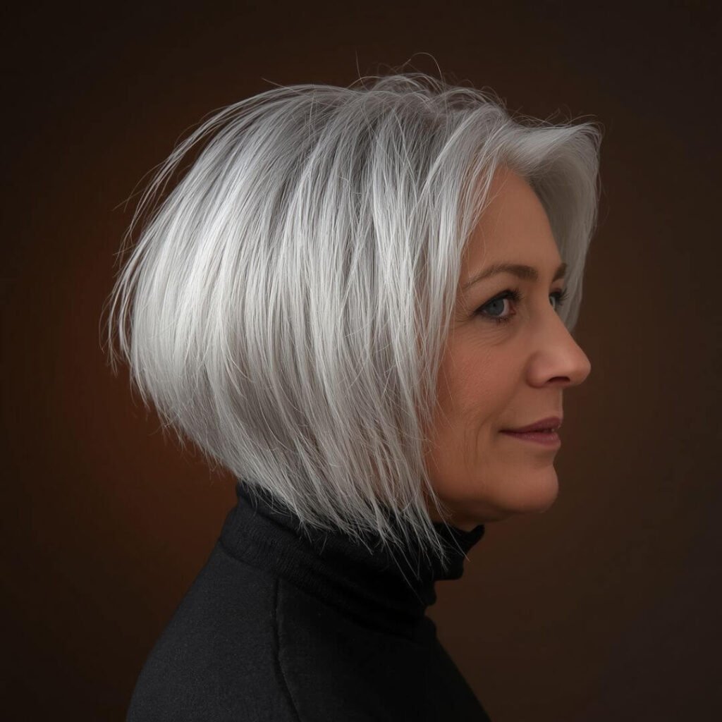 Feathered Silver Bob