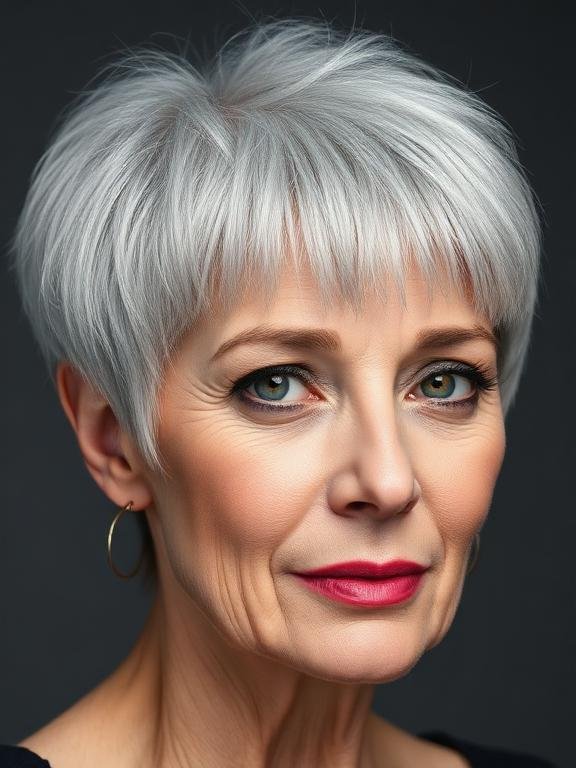 Platinum Shag with Micro Fringe and Textured Layers