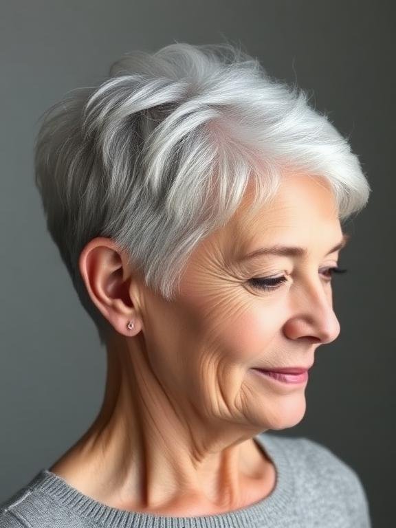 Close-Cropped Silver Natural