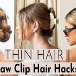 20 Claw Clip Hairstyles for Thin Fine Hair