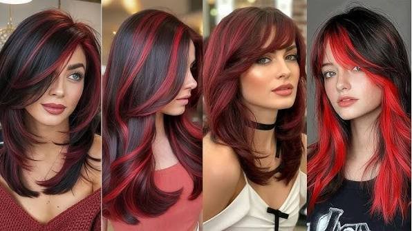 Hairstyles with Red Highlights for Black Girls