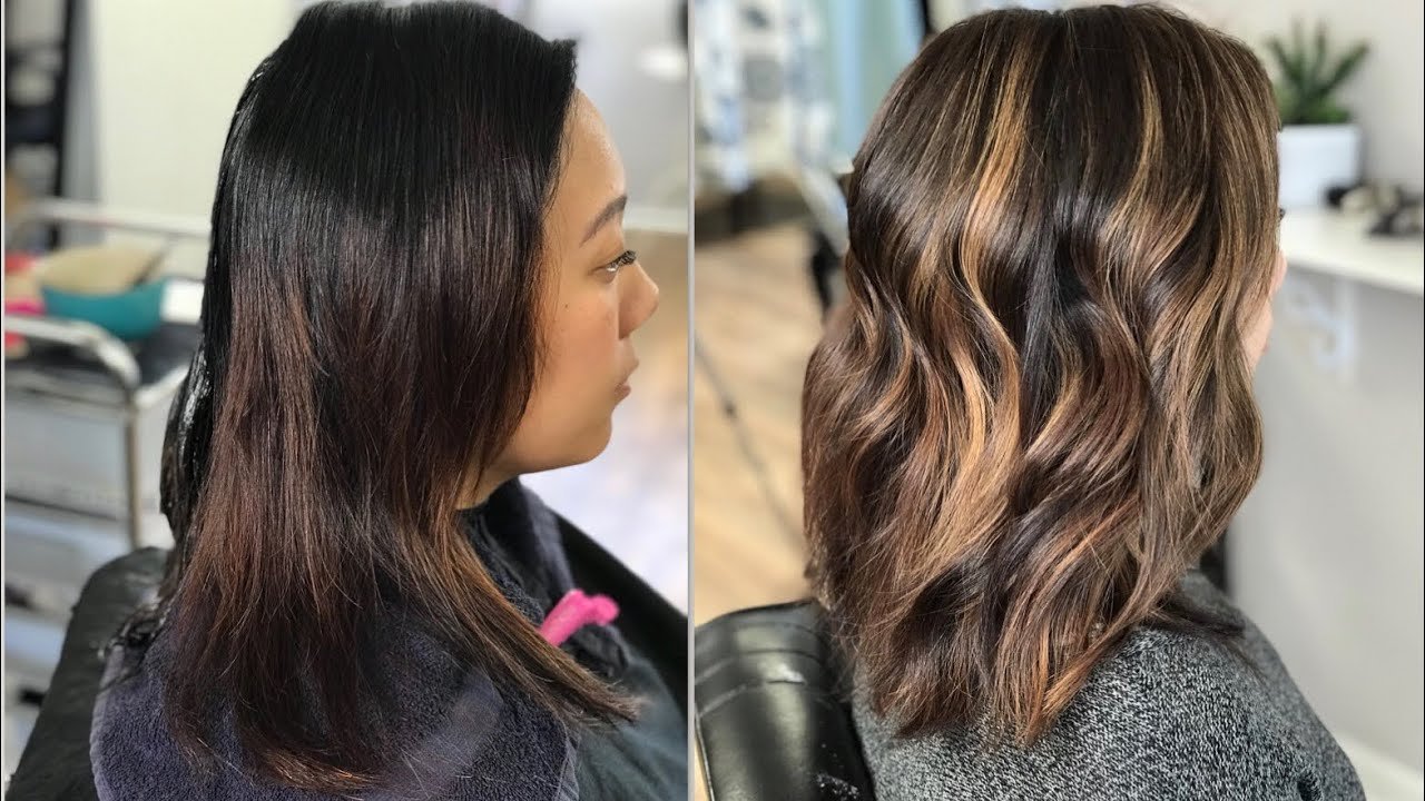 Black Hair with Brown Highlights