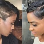 Side Shaved hairstyles for black women