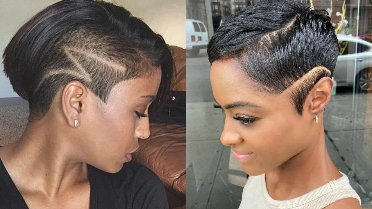 Side Shaved hairstyles for black women