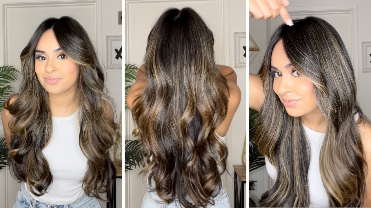 Light Brown Hair With Blonde Balayage Highlights