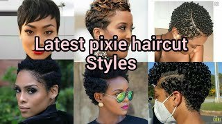 Short Coily Pixie Cut For Black Women